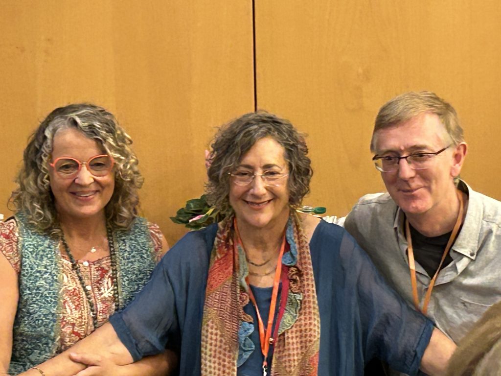 Jules (left) on the speakers panel at the Viva Event in Albir, Spain last year